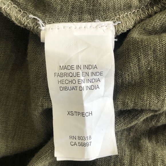 LUCKY BRAND Women Olive Green Embroidery Detail Long Sleeve Blouse Sz XS - Picture 12 of 13